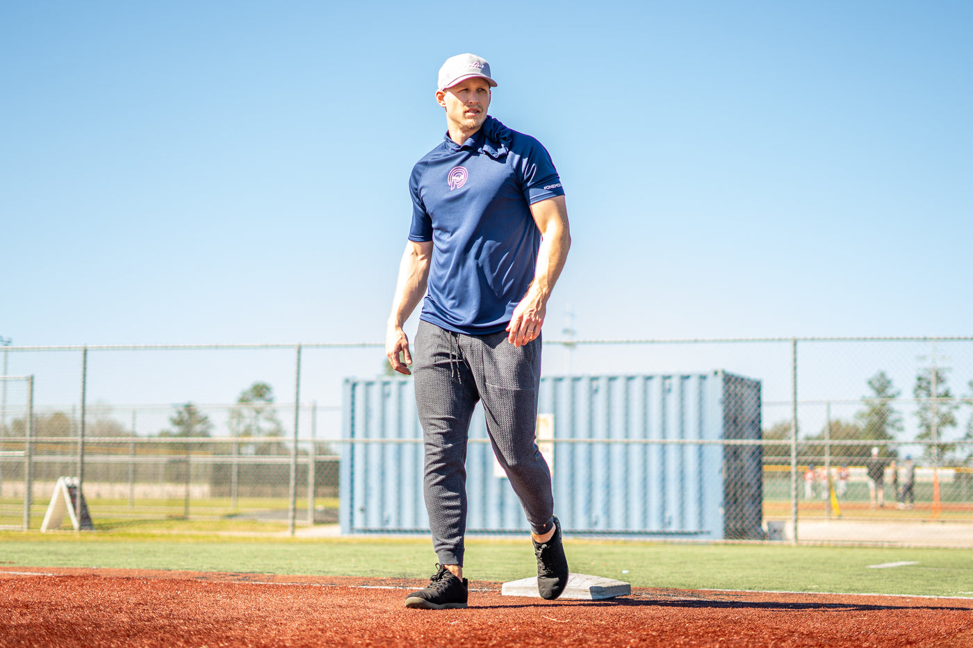 Navy Blue Performance Short Sleeve Hoodie