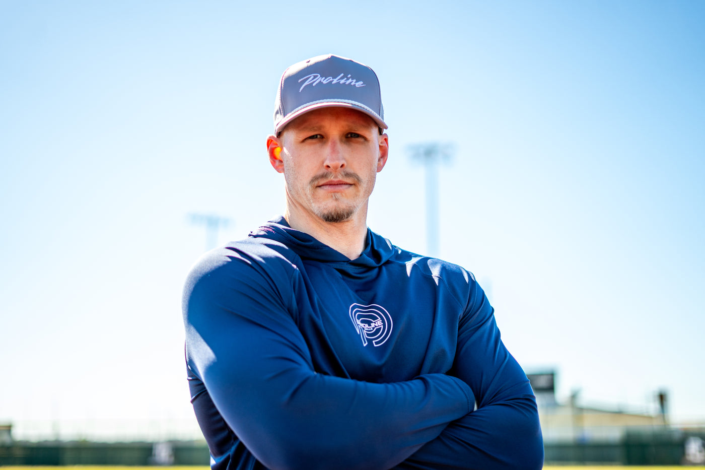 Navy Blue Performance Long Sleeve Hoodie