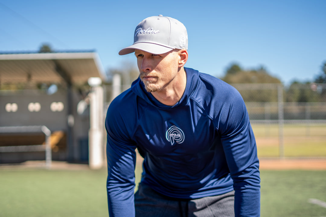 ProLine Navy Blue Performance Long Sleeve Hooded