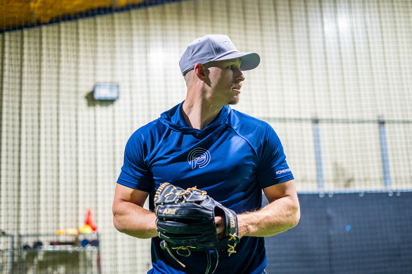 Navy Blue Performance Short Sleeve Hoodie
