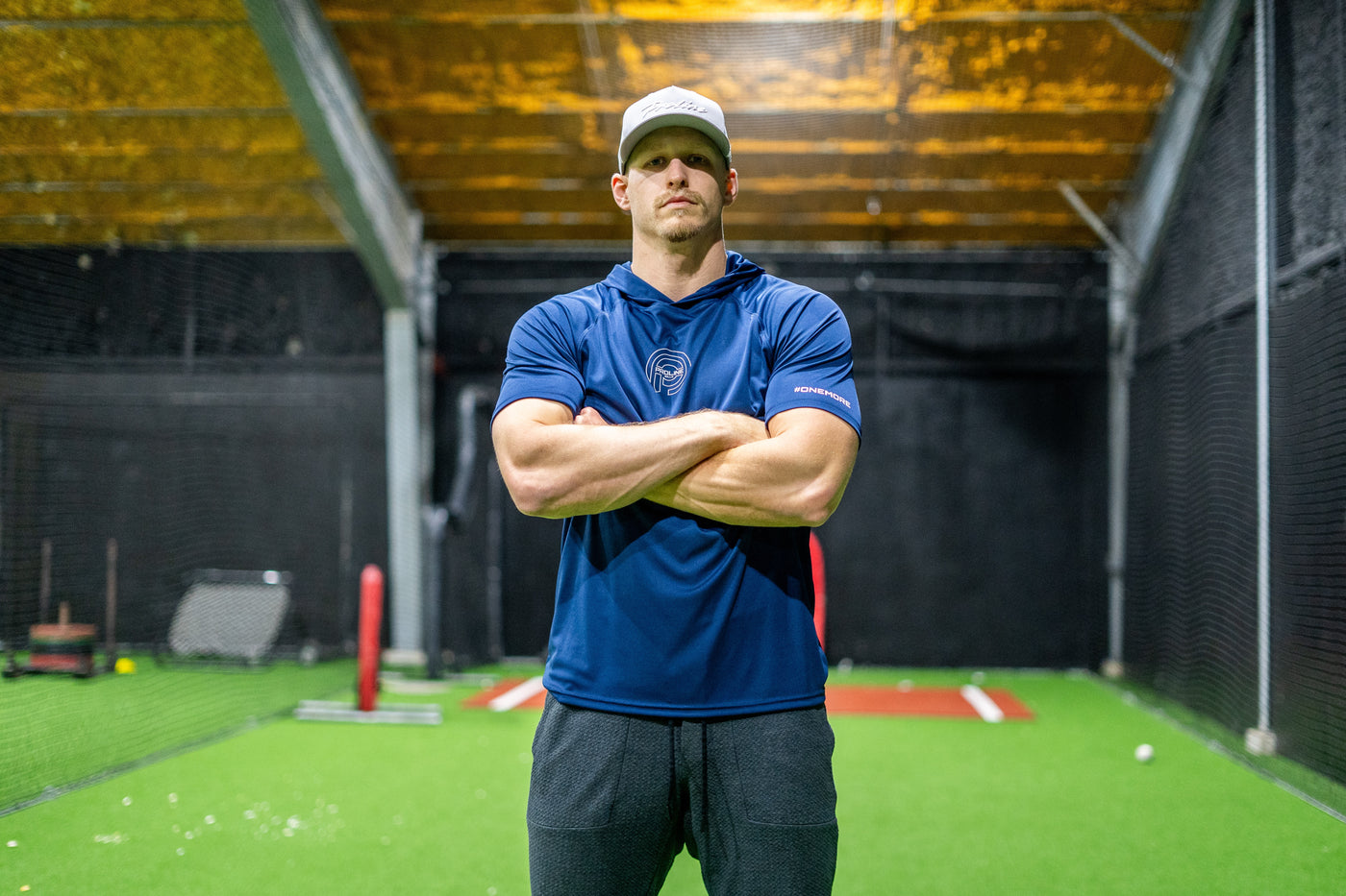 Navy Blue Performance Short Sleeve Hoodie