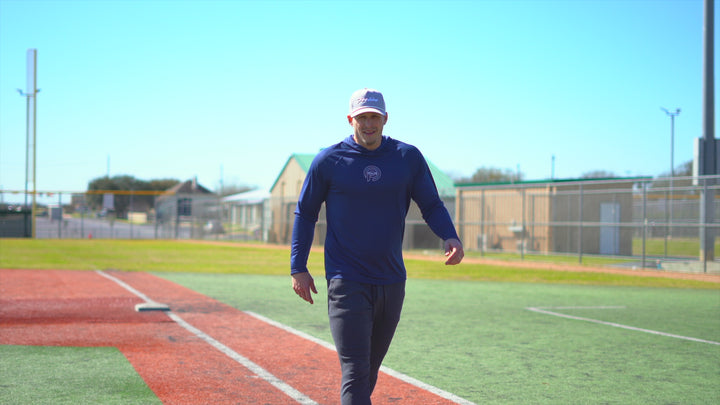 ProLine Navy Blue Performance Long Sleeve Hooded